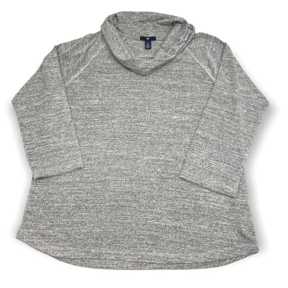 Gap Long Sleeve Marled Cowl Neck size Large